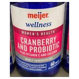 NE 1 - Meijer Wellness Cranberry & Probiotic - 60 Tablets (Lot of 3)