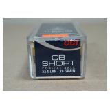 100 CCI CB Short .22 Short 29 Gr LRN Ammo