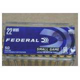 50 Federal .22 WMR 50 Gr JHP Ammo
