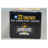 500 Armscor .22 LR 40 Gr Solid Ammo