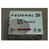 325 Federal Automatch .22 LR 40 Gr Solid Ammo