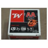 25 Winchester AA .410 Bore 2-1/2" 9 Shot Shotshells