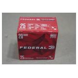 25 Federal Field & Range 20 Gauge 2-3/4" 8 Shot Shotshells