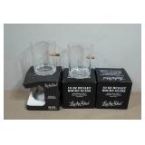 Set of Four Lucky Shot Whiskey Glasses with Embedded Bullet - Iwo Jima Flag