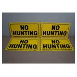 NO HUNTING Plastic Signs