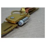 8" Rifle Shaped Gold Tone Folding Knife