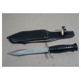 Antique Le Couteau Volant French Stainless Dagger with Sheath