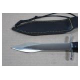 Antique Le Couteau Volant French Stainless Dagger with Sheath