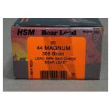 50 HSM Bear Load .44 Mag 305 Gr Lead WFN Ammo