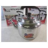 (F-0) 3 Stainless Steel Tea Pots wi...