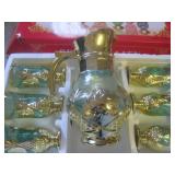 (BR2) 5 - 7-Pc Green Glass Pitcher ...