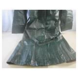 (RCK) Vintage Green Leather Long Co...