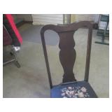 (BR1) Vintage Wood Needlepoint Seat...