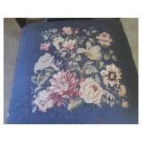(BR1) Vintage Wood Needlepoint Seat...