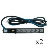 (2) Middle Atlantic PD-715SC-NS 7-Outlet Slim Power Strips - NEW IN BOX (2) Middle Atlantic PD-715SC-NS 7-Outlet Slim Power Strips - NEW IN BOX