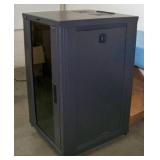 Middle Atlantic Audio Video (A/V) Equipment Rack with Lockable Smoked Glass Front, Lockable Sides and Back with (2) Fans and on Lockable Casters Middle Atlantic Audio Video (A/V) Equipment Rack with Lockable Smoked Glass Front, Lockable Sides and Back with (2) Fans and on Lockable Casters
