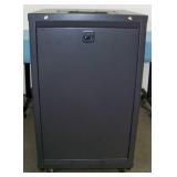 Middle Atlantic Audio Video (A/V) Equipment Rack with Lockable Smoked Glass Front, Lockable Sides and Back with (2) Fans and on Lockable Casters Middle Atlantic Audio Video (A/V) Equipment Rack with Lockable Smoked Glass Front, Lockable Sides and Back with (2) Fans and on Lockable Casters