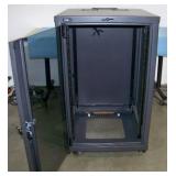 Middle Atlantic Audio Video (A/V) Equipment Rack with Lockable Smoked Glass Front, Lockable Sides and Back with (2) Fans and on Lockable Casters Middle Atlantic Audio Video (A/V) Equipment Rack with Lockable Smoked Glass Front, Lockable Sides and Back with (2) Fans and on Lockable Casters