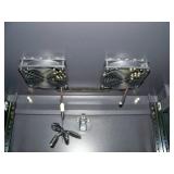 Middle Atlantic Audio Video (A/V) Equipment Rack with Lockable Smoked Glass Front, Lockable Sides and Back with (2) Fans and on Lockable Casters Middle Atlantic Audio Video (A/V) Equipment Rack with Lockable Smoked Glass Front, Lockable Sides and Back with (2) Fans and on Lockable Casters