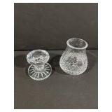 Waterford Crystal Alana hurricane lamp and globe, 2-Piece Set