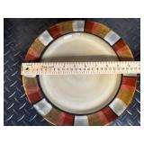 Mikasa Gourmet Basics Horizon Red Mugs (4) & Plates (3) - Stoneware