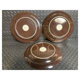 Mikasa Gourmet Basics Horizon Red Mugs (4) & Plates (3) - Stoneware