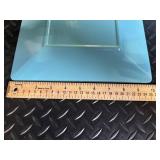 Colorful Plastic Dinnerware Set - Square Bowls, Turquoise Rounds & Rainbow Tumblers