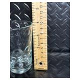 Bubble Pattern Glassware Set - Tall Tumbler Glasses & Nesting Bowls, Clear Glass