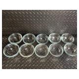 Bubble Pattern Glassware Set - Tall Tumbler Glasses & Nesting Bowls, Clear Glass