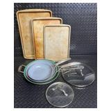 GreenPan Bakeware Set - 3 Rectangular Pans & 3 Glass-Lidded Pans