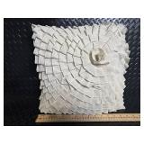 Decorative Throw Pillows - Zigzag Black/White, White Rosette, Taupe Satin (Lot of 3)