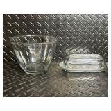 FORESIDE Pear-Design Plate & Glassware Set with Egg Tray & Butter Dish