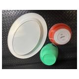 Vintage Charm Sailboat Border Dinnerware Set - Oval Plate & 2 Bowls