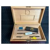 Big Boy's Cigars Humidor Box - Wooden Cigar Humidor with Humidifier & Lock