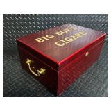 Big Boy's Cigars Humidor Box - Wooden Cigar Humidor with Humidifier & Lock