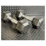 Dumbbells - Hex Set, 15 lb Each
