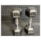 Dumbbells - Hex Set, 15 lb Each