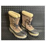 Sorel Caribou Boots - Men's US 10 Brown/Tan Leather & Shearling