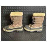 Sorel Caribou Boots - Men's US 10 Brown/Tan Leather & Shearling