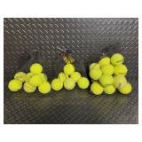 Wilson Tennis Balls - 3 Mesh Bags Yellow Practice Balls