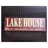 Lake House Sign - Where Memories Are Made - Wooden Wall Decor