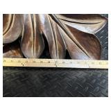 Uttermost 13530 Floral Leaf Wall Panels - Pair, Dark Brown Floral Relief