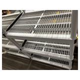 Industrial 5-Shelf Plastic Shelving Racks - Set of 2, Gray Plastic