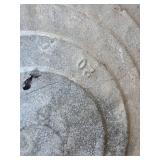 Galvanized Metal Trash Can with Lid - One Handle is Taped On