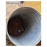 Metal Trash Can with Lid - Starting to rust out on bottom