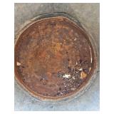 Metal Trash Can with Lid - Starting to rust out on bottom