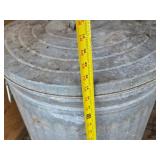 Metal Trash Can with Lid - Starting to rust out on bottom