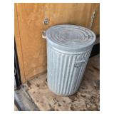 Galvanized Steel Trash Can with Lid - Holes in bottom