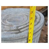 Galvanized Steel Trash Can with Lid - Holes in bottom
