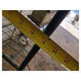 Green Metal Mini Green House Shelving Unit and White Wire Cart